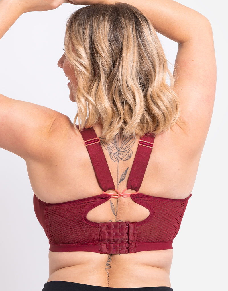 Curvy Kate Everymove Wired Multiway Sports Bra Beet Red/ Coral
