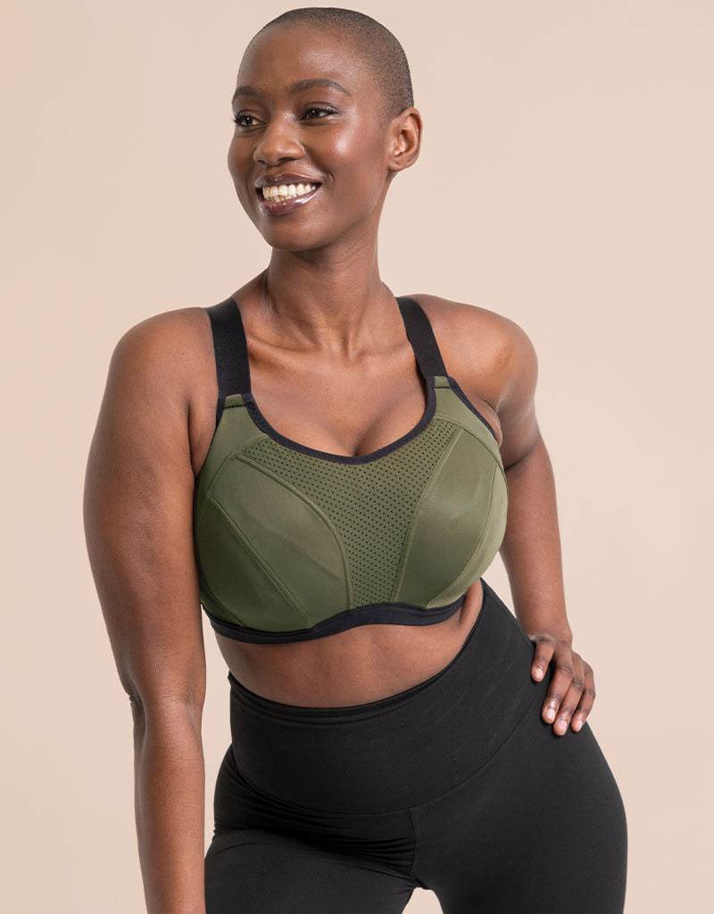Curvy Kate Everymove Wired Multiway Sports Bra Jungle Green/Black