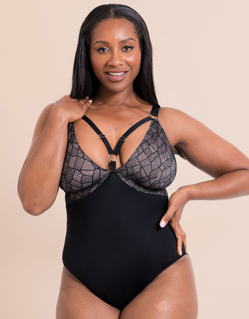 Curvy Kate Non-Stop Stretch Body Black/Pink