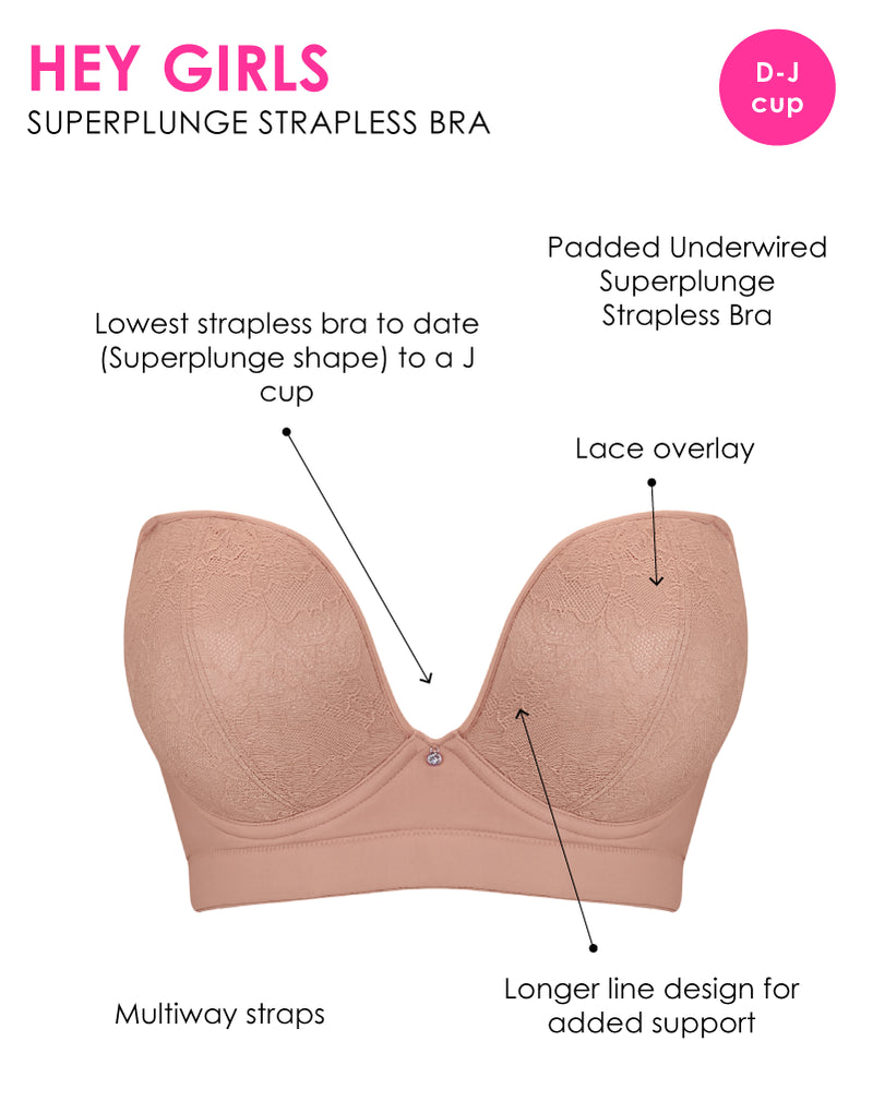 Curvy Kate Hey Girls SuperPlunge Strapless Multiway Bra Latte