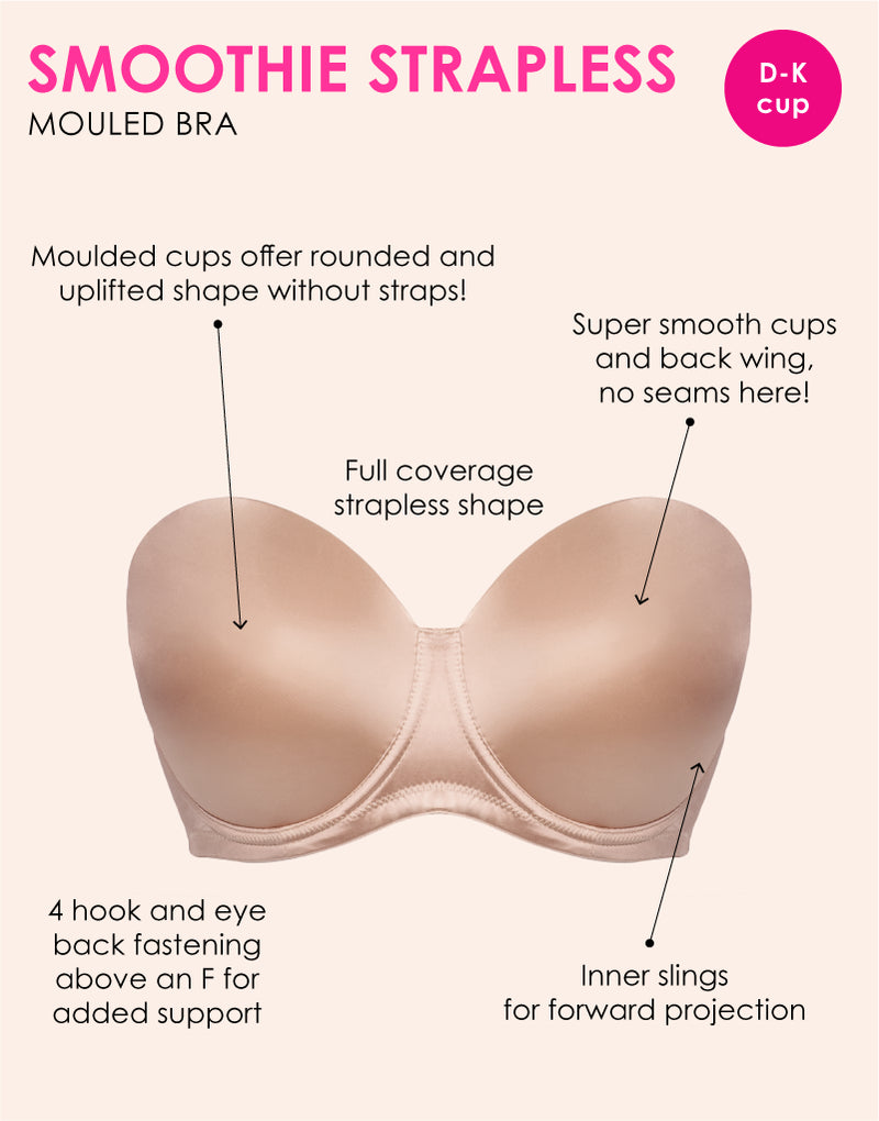 Curvy Kate Smoothie Moulded Strapless Multiway Bra Latte