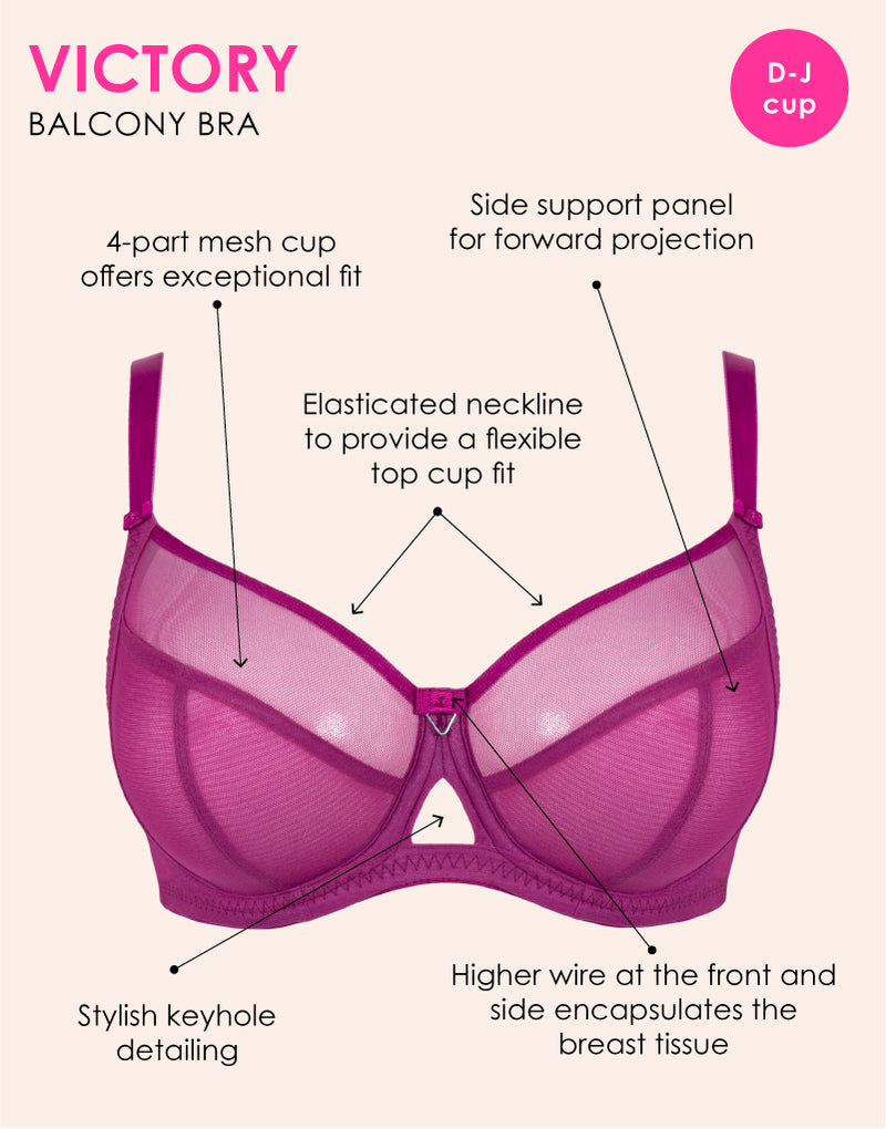 Curvy Kate Victory Side Support Balcony Bra Orchid
