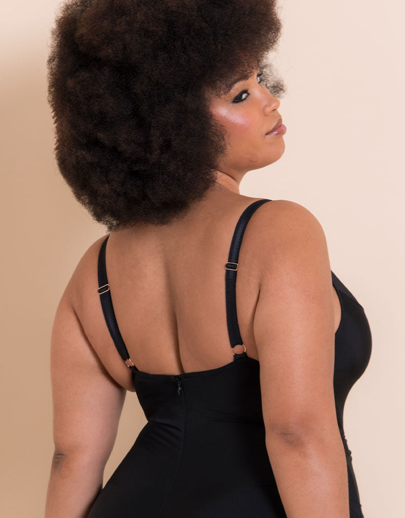 Scantilly Mirage Wired Plunge Slip Dress Black