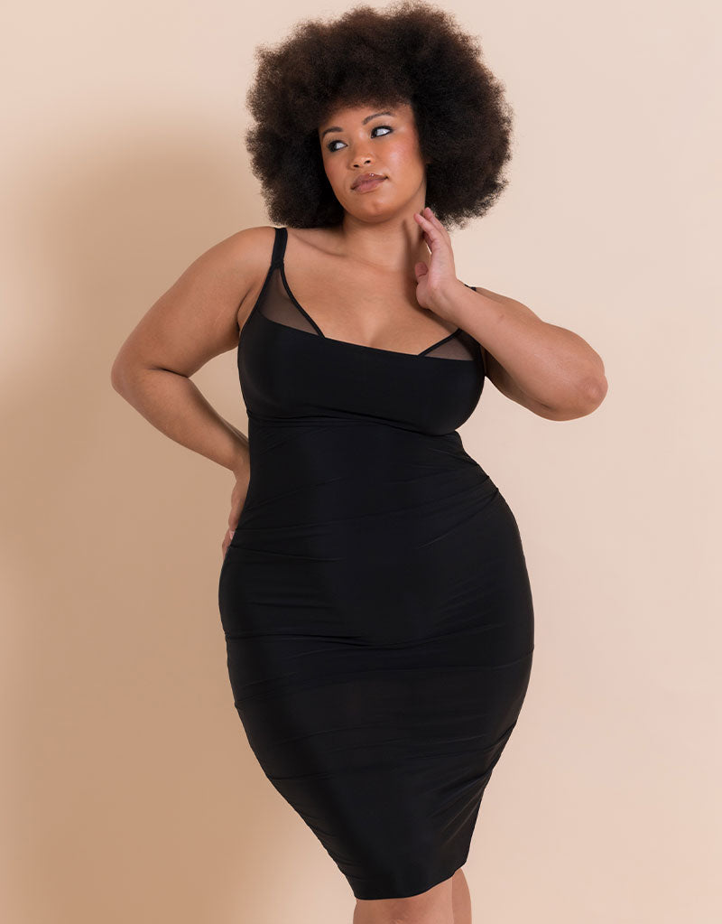 Scantilly Mirage Wired Plunge Slip Dress Black