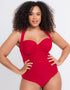 Curvy Kate Wrapsody Bandeau Strapless Multiway Swimsuit Red
