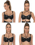 Scantilly Harnessed Padded Half Cup Bra Black