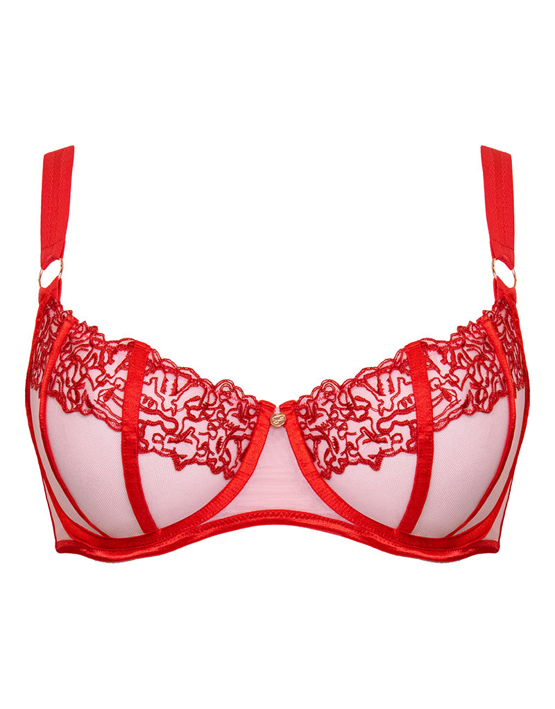 Scantilly Tantric Balcony Bra Pink Red – Curvy Kate US
