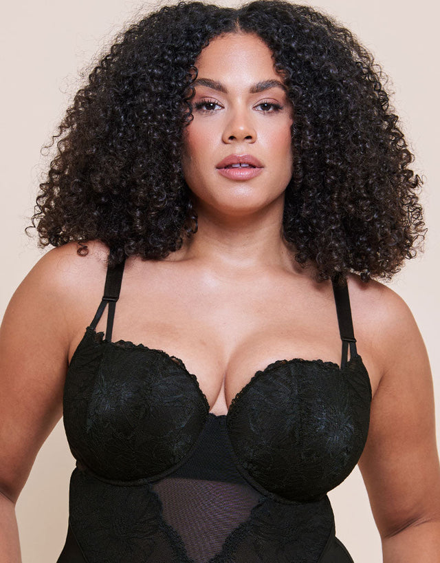 Curvy Kate Boost Lace Padded Balcony Body Black