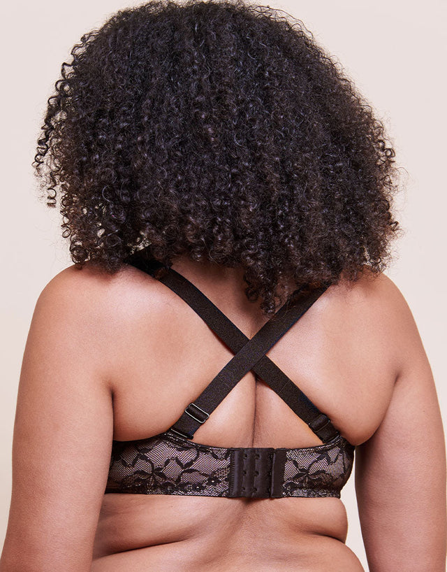 Curvy Kate All Night Lace Scooped Multiway Balcony Bra Black/Blush