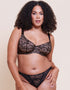 Curvy Kate All Night Lace Scooped Multiway Balcony Bra Black/Blush