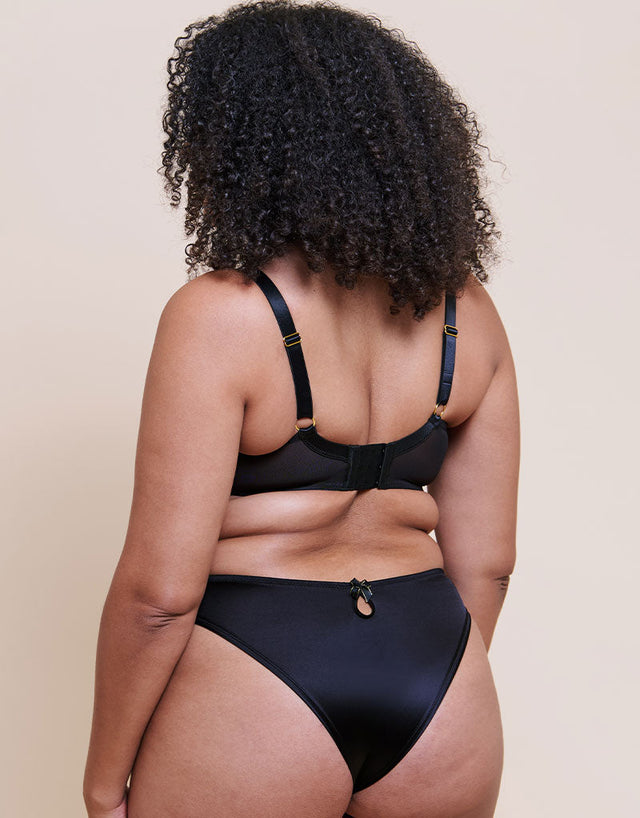 Curvy Kate Boost Lace Padded Balcony Bra Black/Gold