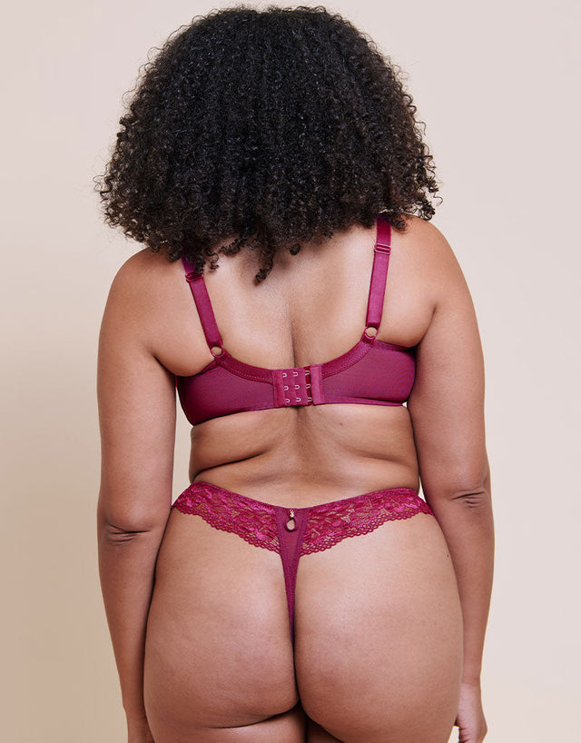 Curvy Kate Boost Sweetheart Padded Balcony Bra Magenta Pink