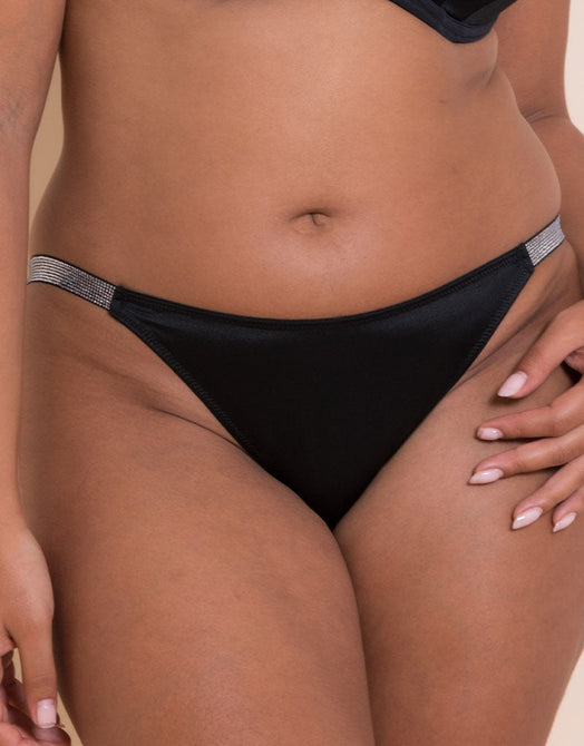 Curvy Kate Boost Diamante Tanga Black