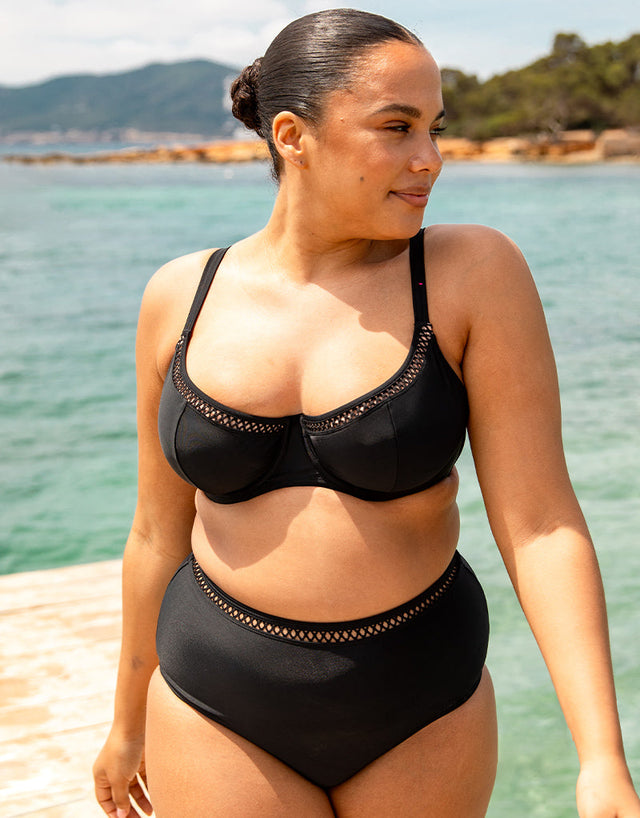 Curvy Kate First Class High Waist Bikini Bottom Black