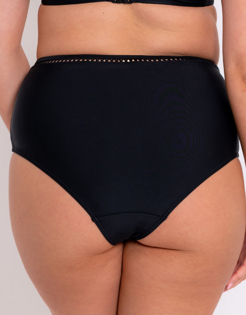 Curvy Kate First Class High Waist Bikini Bottom Black Curvy Kate US