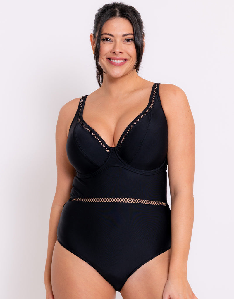 Curvy Kate First Class Plunge Swimsuit Black – Curvy Kate US