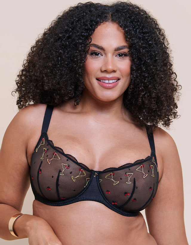 Curvy Kate Happy Hour Balcony Bra Black