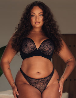 Curvy Kate Hey Girls SuperPlunge Strapless Multiway Bra Black/Latte