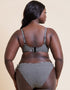 Curvy Kate Holiday Check Scooped Balcony Bikini Top Black