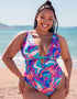 Curvy Kate Ibiza Reversible Non-Wired Mulitway Swimsuit Print Mix