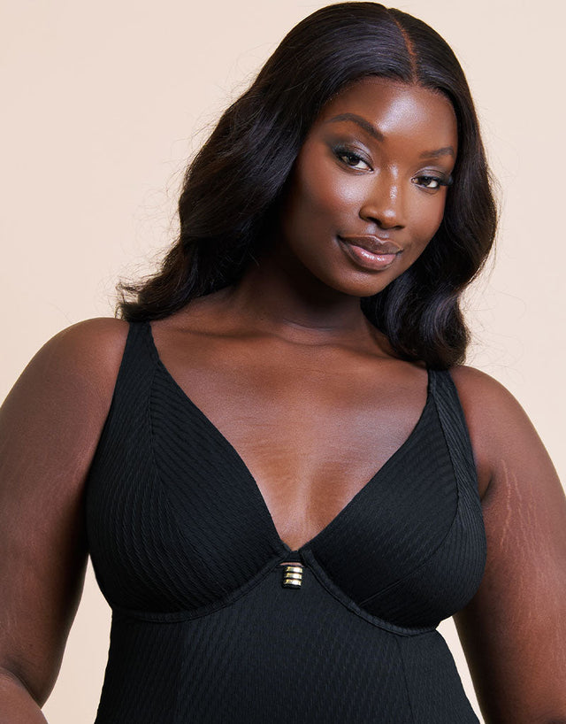 Curvy Kate Jet Set Multiway Plunge Swimsuit Black
