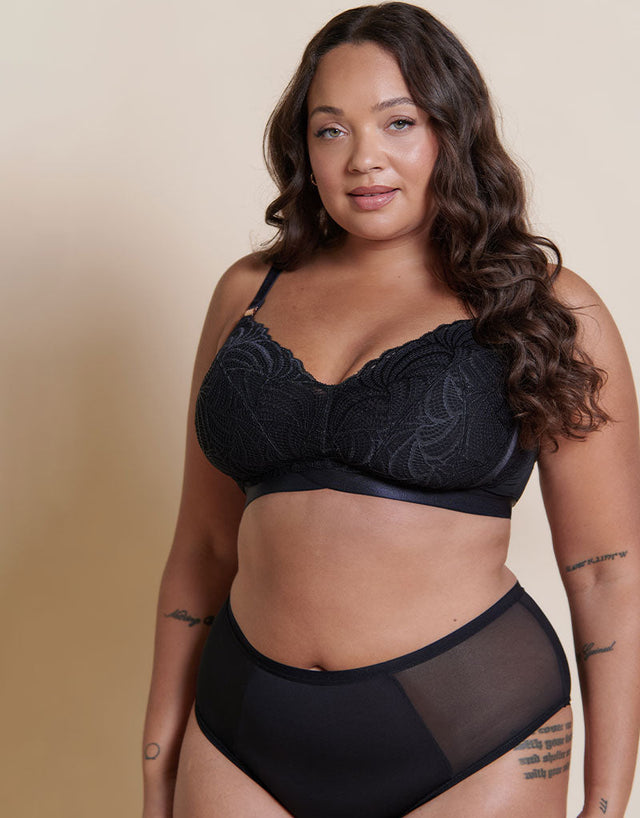 Hot Milk Warrior 2.0 Non Wired Nursing Bra Black