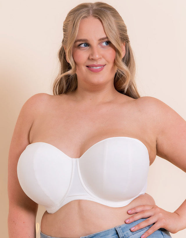 Curvy Kate Luxe Strapless Multiway Bra Pearl Ivory – Curvy Kate US Curvy Kate Luxe Strapless Multiway Bra Pearl Ivory – Curvy Kate US