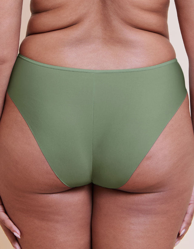 Curvy Kate Smoothie Lace Brazilian Brief Sage Green
