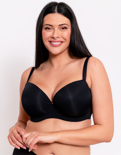 Curvy Kate Women's Smoothie Soul Plunge T-Shirt Bra, Navy, 30D at   Women's Clothing store