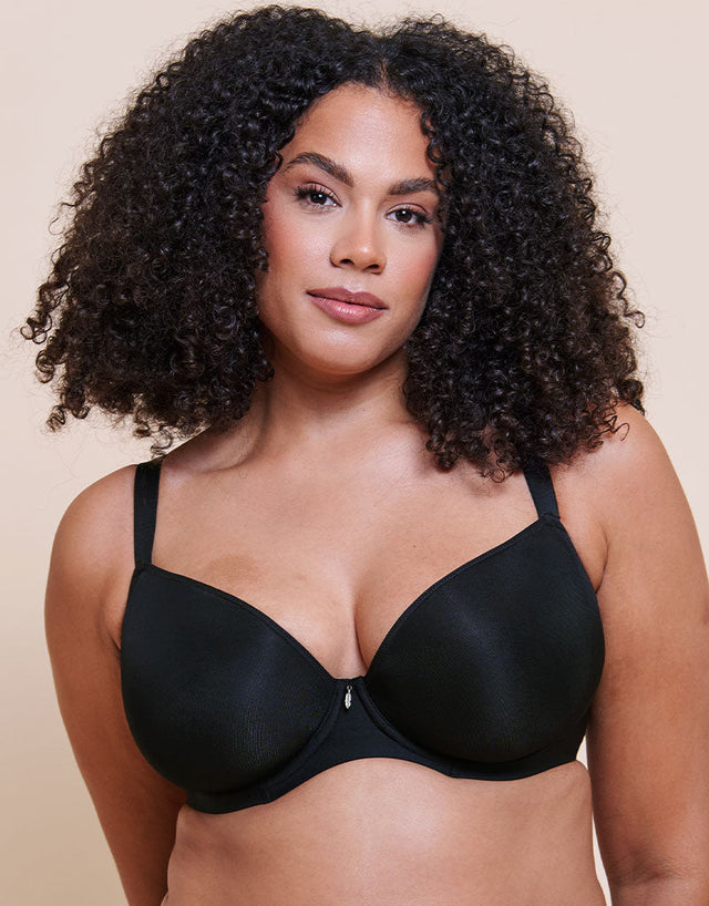 Curvy Kate Smoothie Spacer Moulded T-Shirt Plunge Bra Black