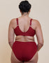 Curvy Kate Smoothie Spacer Moulded T-Shirt Plunge Bra Deep Red