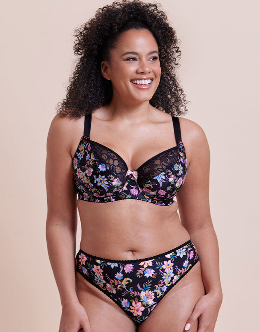 Curvy Kate Spellbound Printed Balcony Bra Folk Floral Print