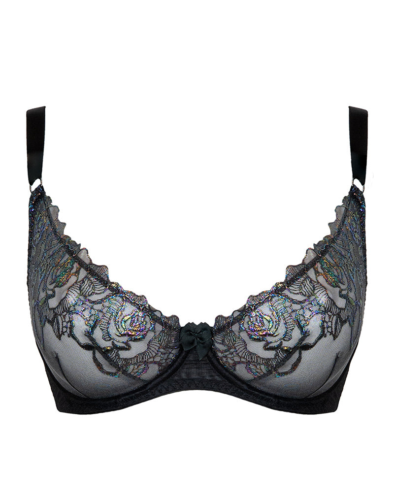 Curvy Kate Stand Out Scooped Plunge Bra Black Sparkle – Curvy Kate US