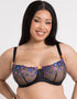 Curvy Kate Strawberry Crush Balcony Bra Black Multi