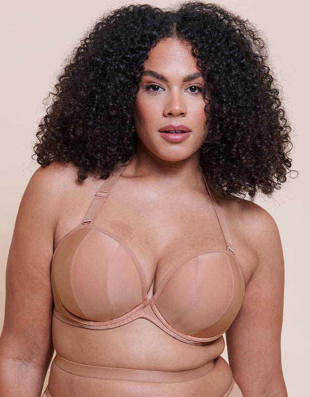 Curvy Kate Superhero Multiway Padded Plunge Bra Latte