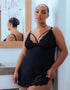 Scantilly Embrace Wired Deep Plunge Chemise Black