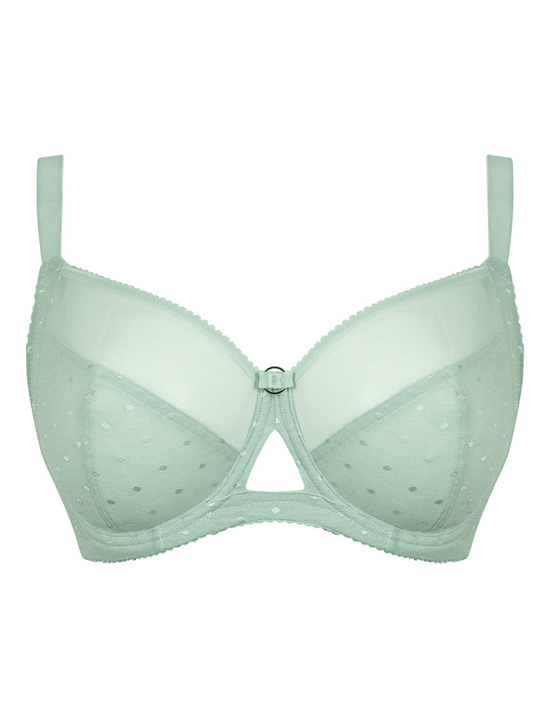 Buy Green Scallop Lace Full Cup Underwired Bra 32D, Bras