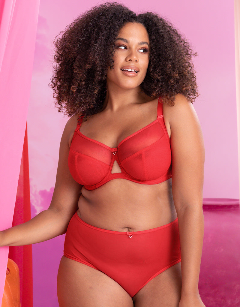 36H Bra Size in Bombshell Nude by Curvy Couture Contour, Keyhole