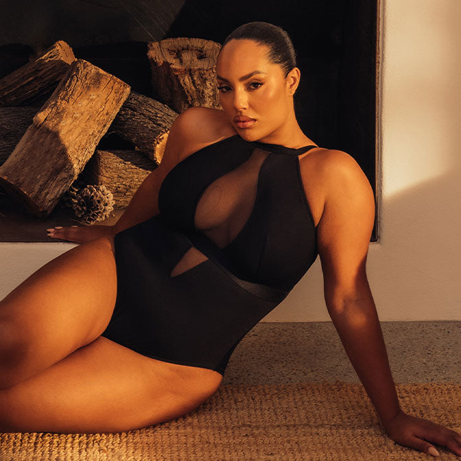 Scantilly Swerve Non Wired Bodysuit Black