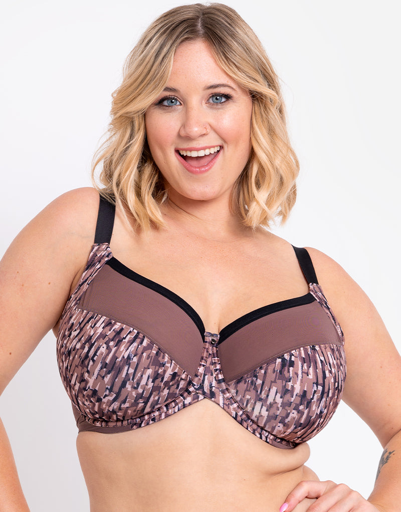 foam bra with a printed design on sides –