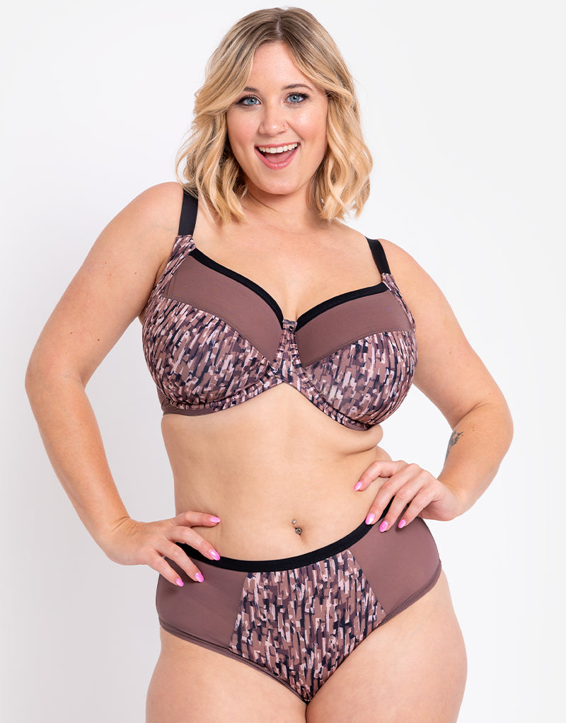 Curvy Kate WonderFully Full Cup Side Support Bra Cocoa Print – Curvy Kate US