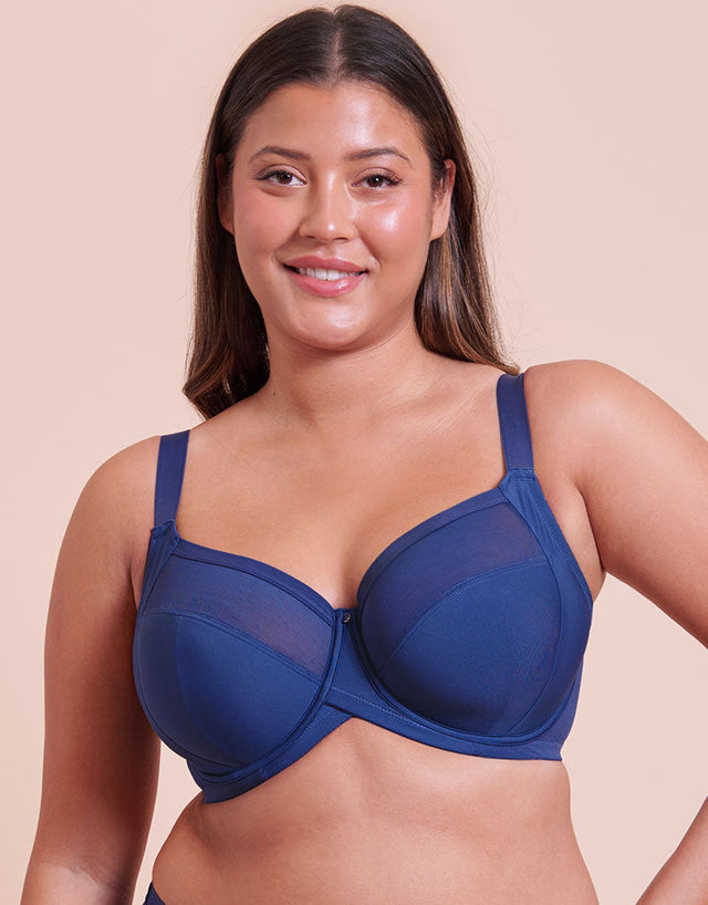 Curvy Kate WonderFully Full Cup Side Support Bra Dark Blue