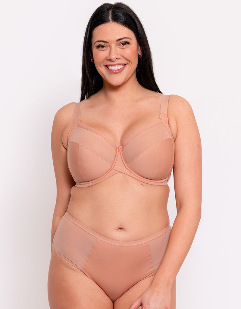 Curvy Kate NUDE Victory Side Support Multi Part Cup Bra, US 32D, UK 32D 