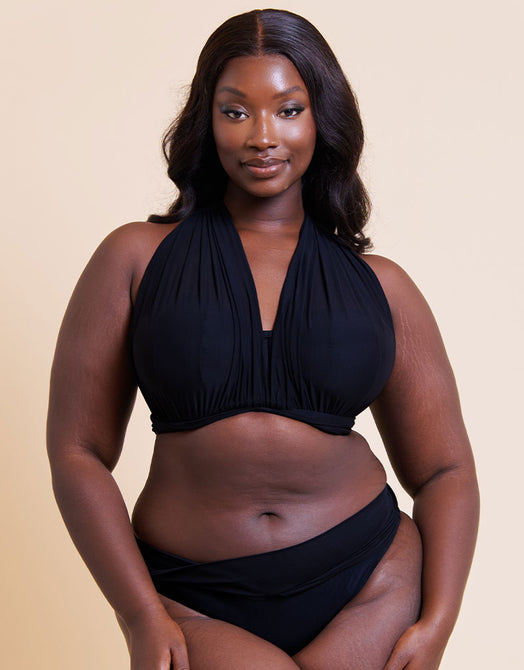 Curvy Kate Wrapsody Bandeau Strapless Multiway Bikini Black