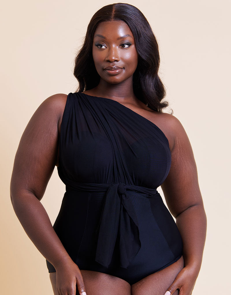 Curvy Kate - 34D - Wrapsody Black Bandeau Swimsuit Curvy Kate - 34D - Wrapsody Black Bandeau Swimsuit