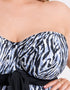 Curvy Kate Wrapsody Bandeau Strapless Multiway Swimsuit Zebra Print