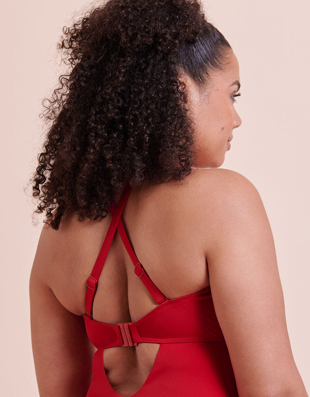 Curvy Kate Zip Tide Non-Wired Multiway Swimsuit Red
