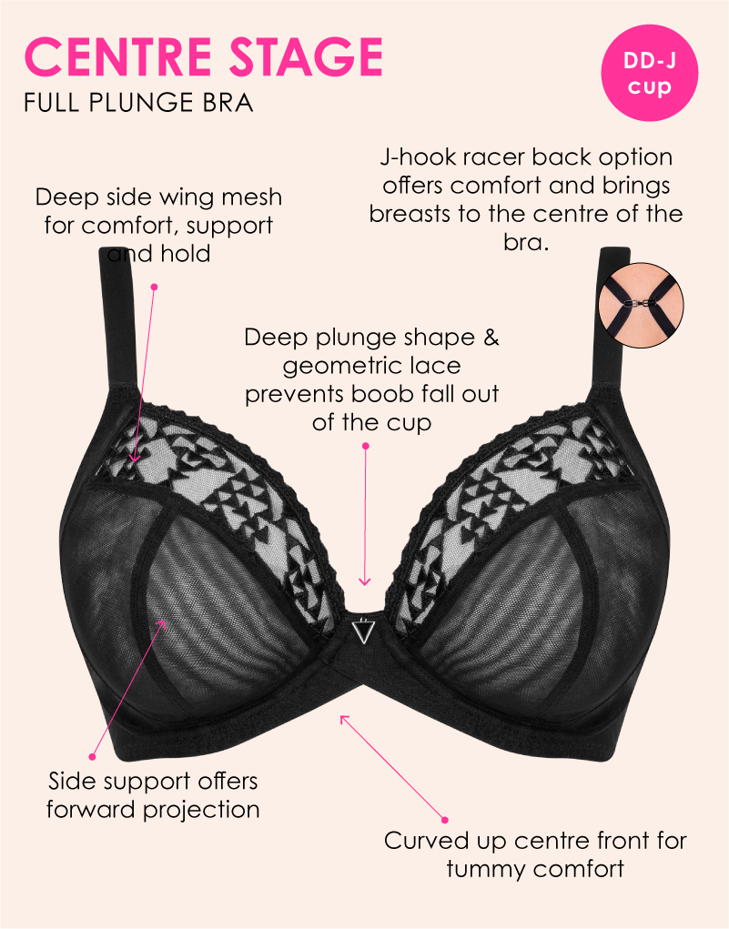 Katie. ランジェリー キャミ ブラック Curvy Kate All Night Plunge Body Black Multi – Brastop US