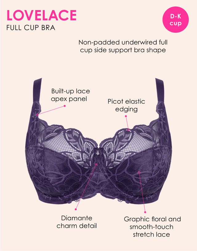 Curvy Kate Lovelace Full Cup Side Support Bra Deep Purple