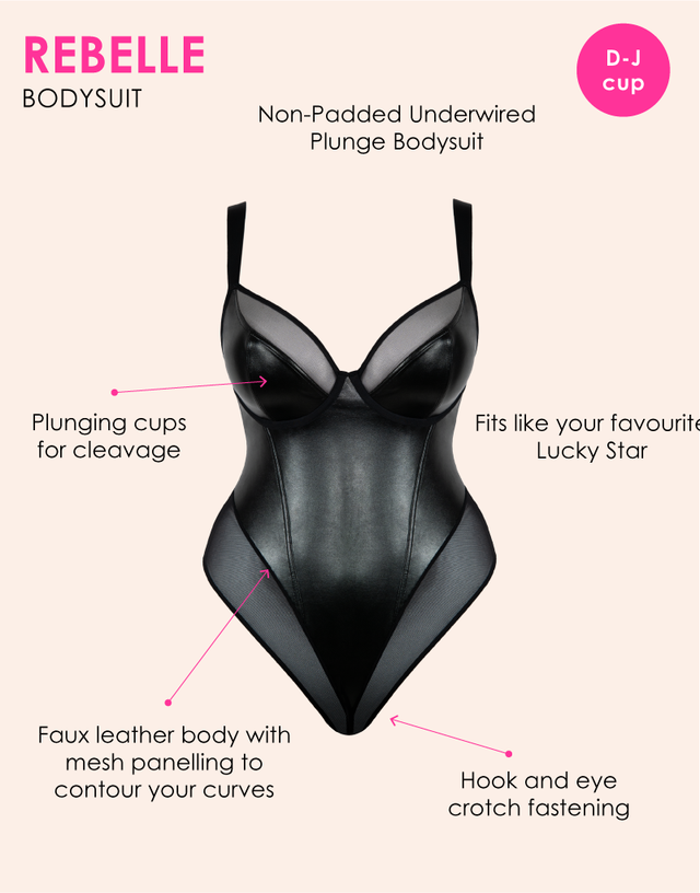 Curvy Kate Rebelle Plunge Body Black